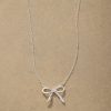 Silver Bow Necklace